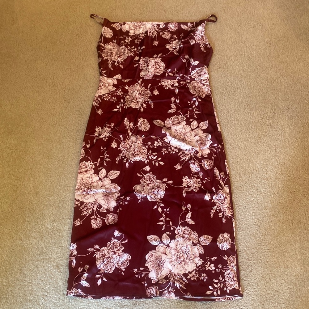Cowl neck slip dress